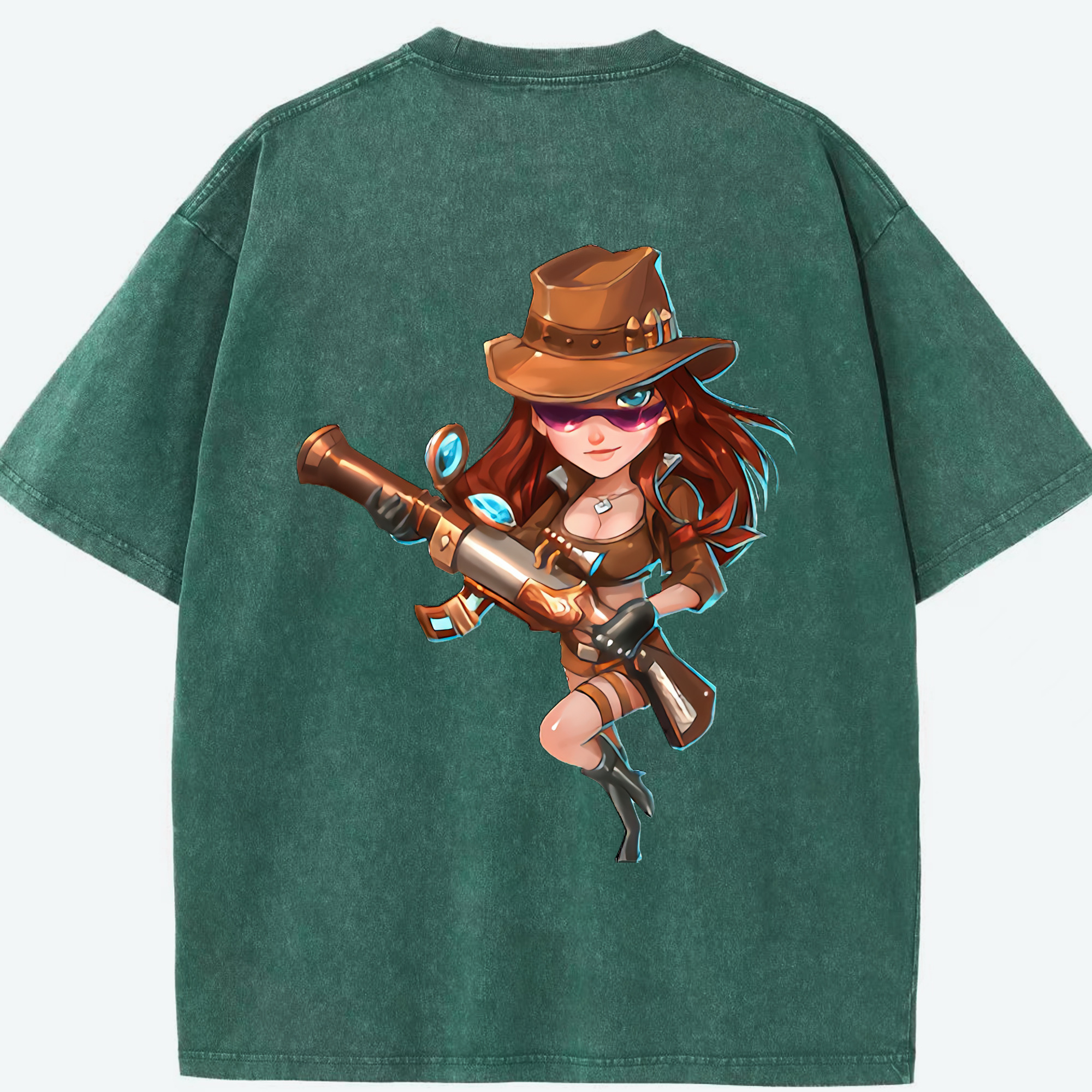 リーグ・オブ・レジェンド League of Legends LOL 綿100% ヴィンテージ風 半袖Tシャツ（背面プリント）